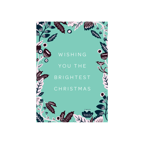 Iko Iko Christmas Card Floral Bright