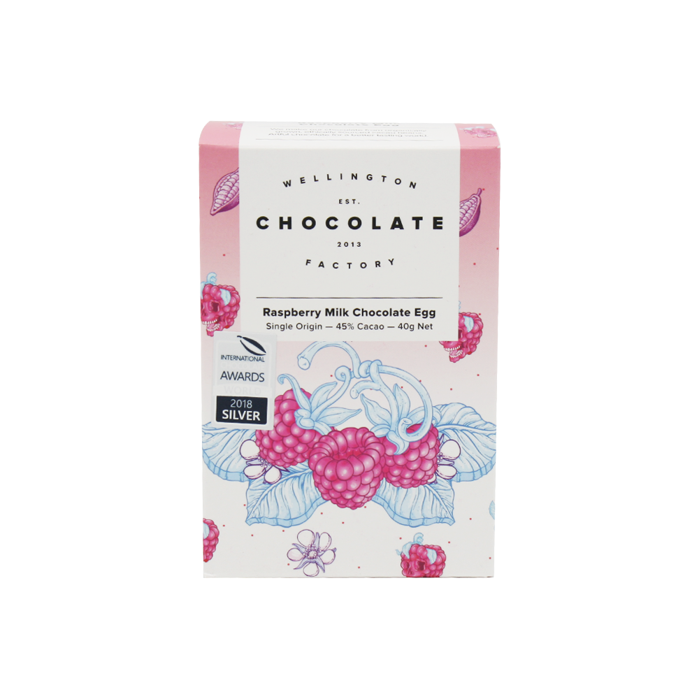 Wellington Chocolate Factory Raspberry Milk Chocolate Egg 40g