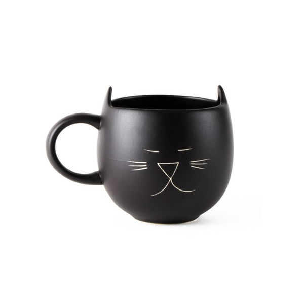 Black Cat Face Mug