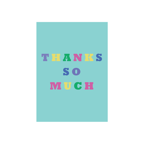 Iko Iko Colour Text Card Thanks So Much