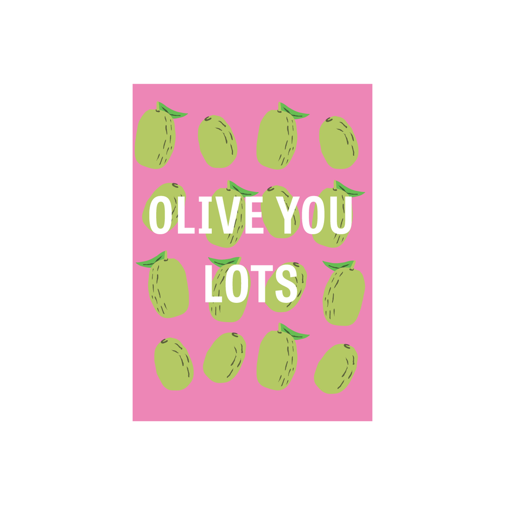 Iko Iko Fruit Pun Card Olive you Lots