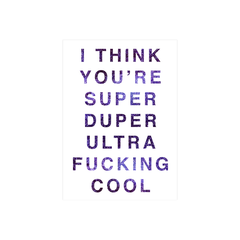 Iko Iko Words Card Ultra F*cking Cool