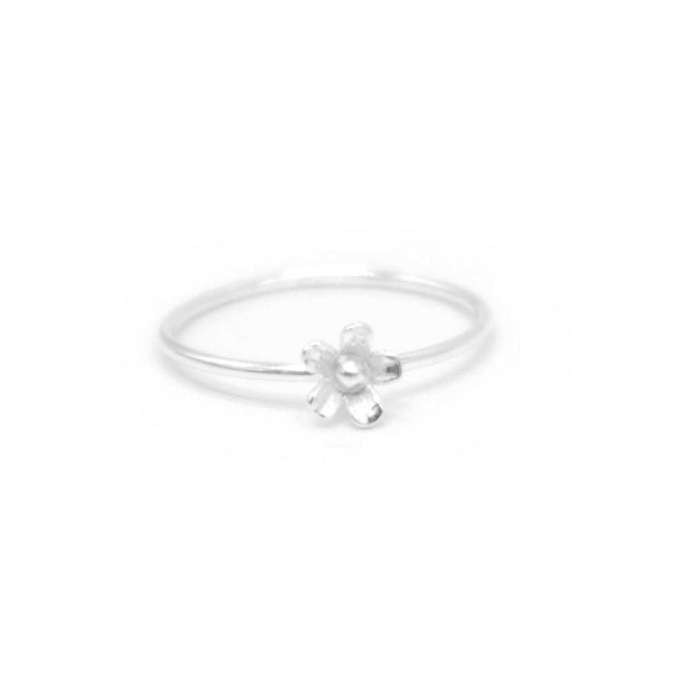 Iko Iko Ring Tiny Flower Silver