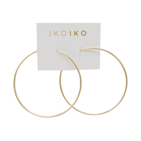 Iko Iko Earrings Hoop 50mm Gold Filled