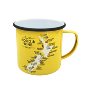 Moana Road Food and Wine Enamel Mug Yellow