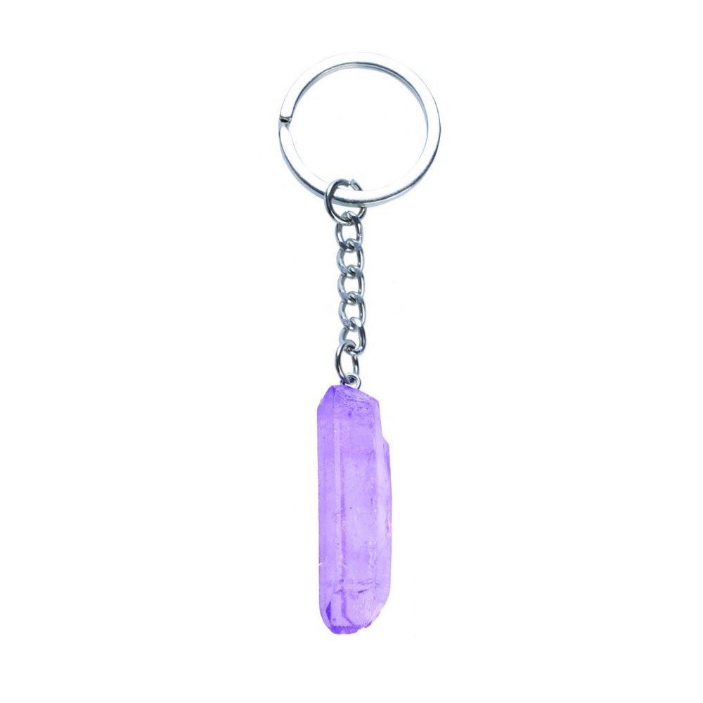 Coloured Quartz Point Keychain Assorted