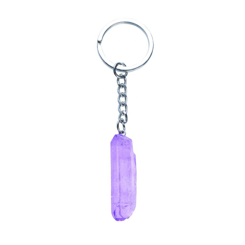 Coloured Quartz Point Keychain Assorted