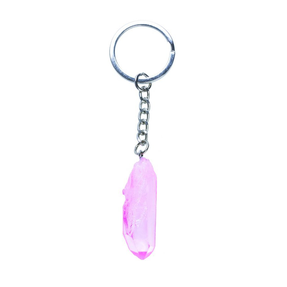 Coloured Quartz Point Keychain Assorted