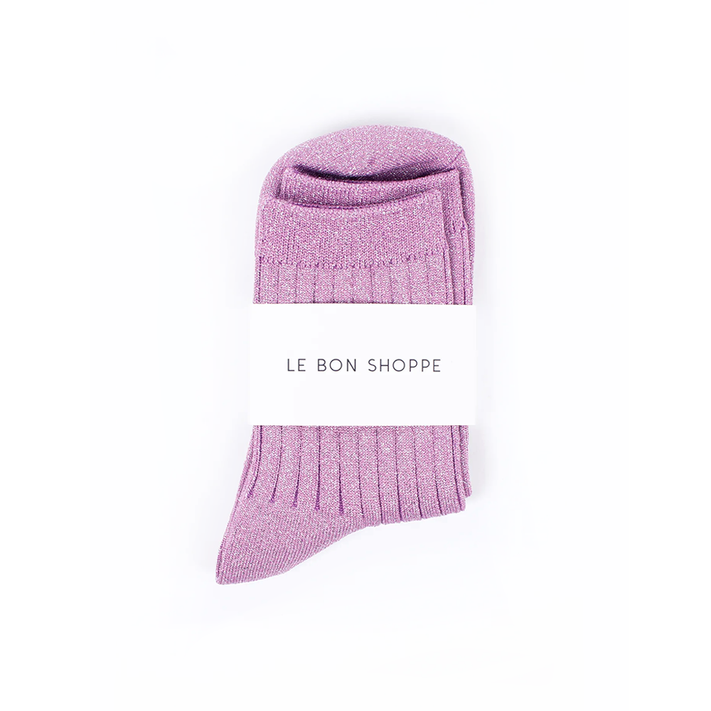 Le Bon Shoppe Socks Her Lurex Glitter Lilac