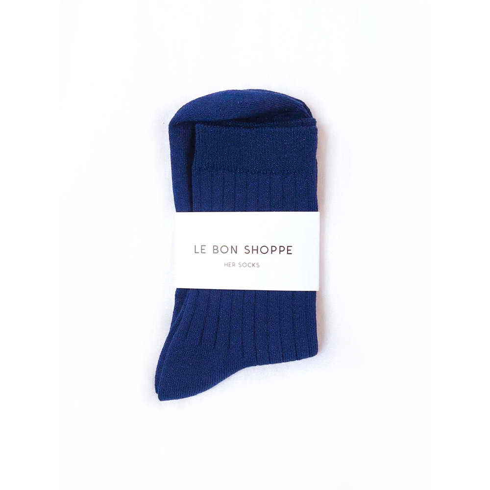 Le Bon Shoppe Socks Her Lurex Glitter Sapphire