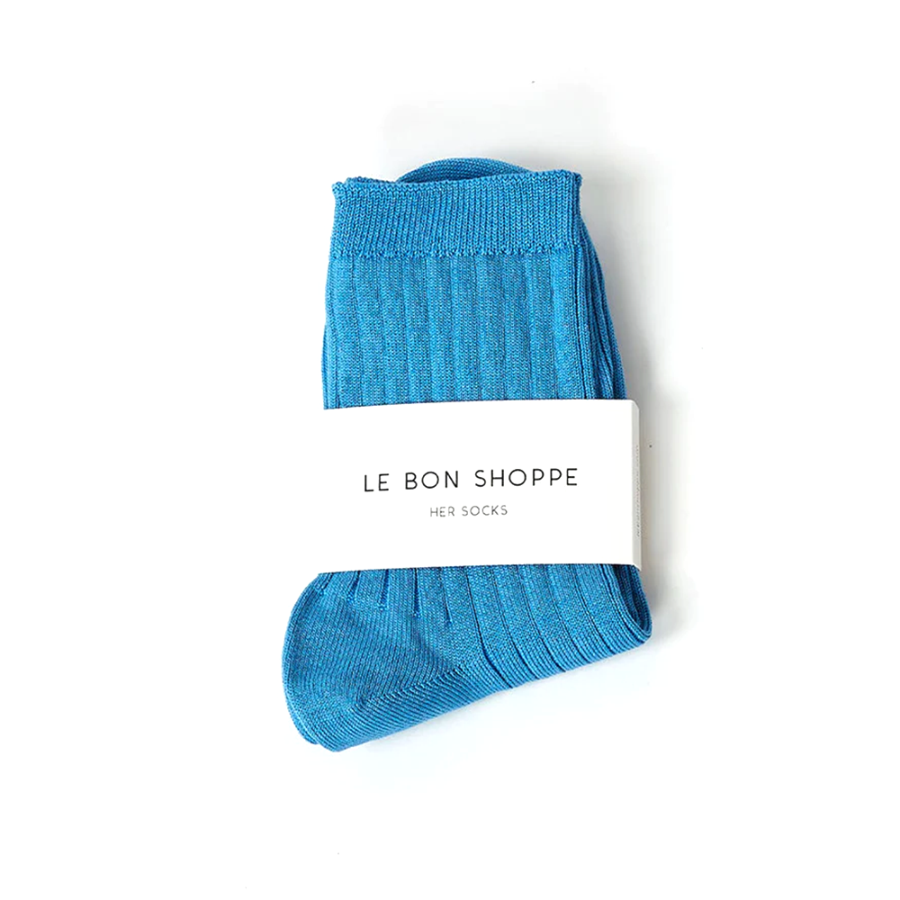 Le Bon Shoppe Socks Her Electric Blue