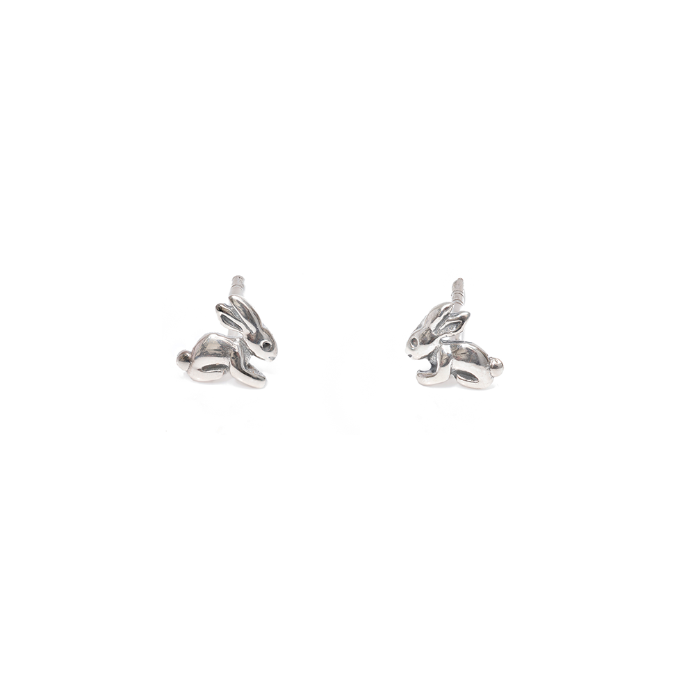Iko Iko Studs Rabbit Silver