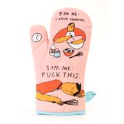 Blue Q Oven Mitt 5pm Love 7pm F*ck This