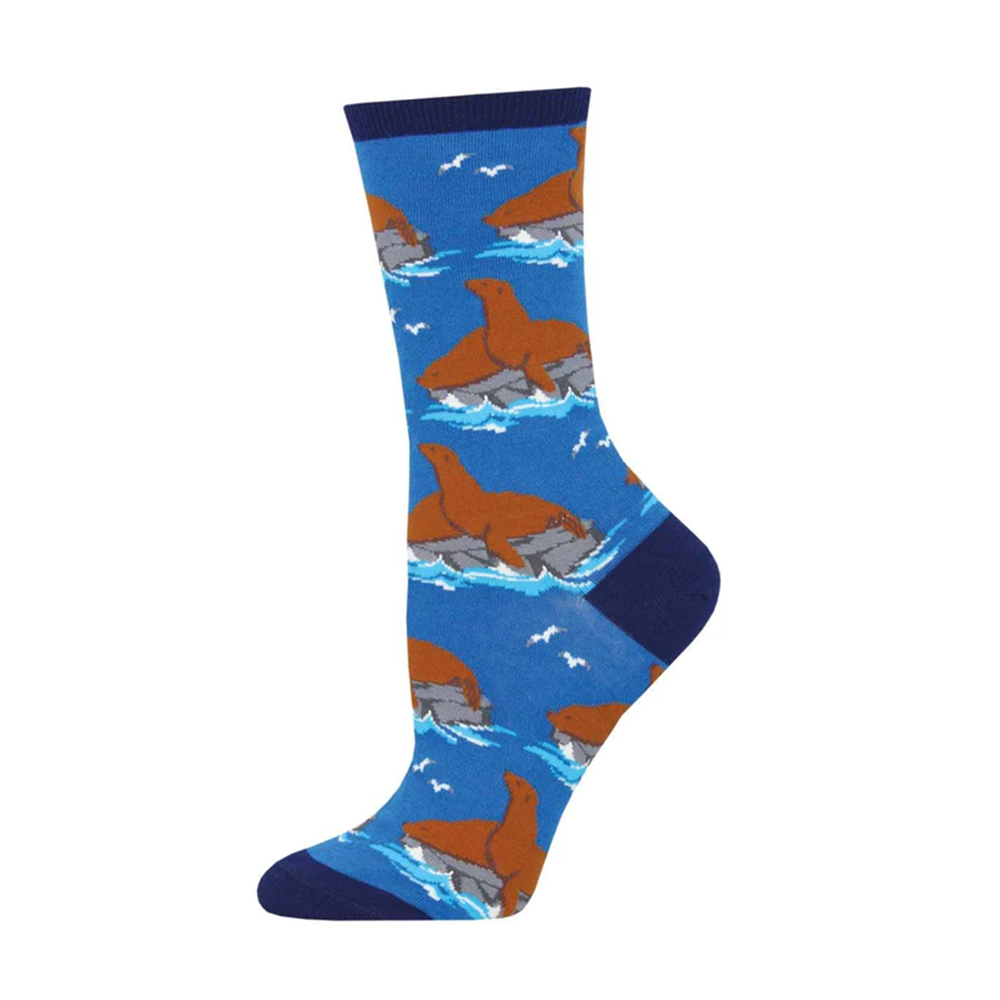 Socksmith Socks Women's Lion Around Bright Blue