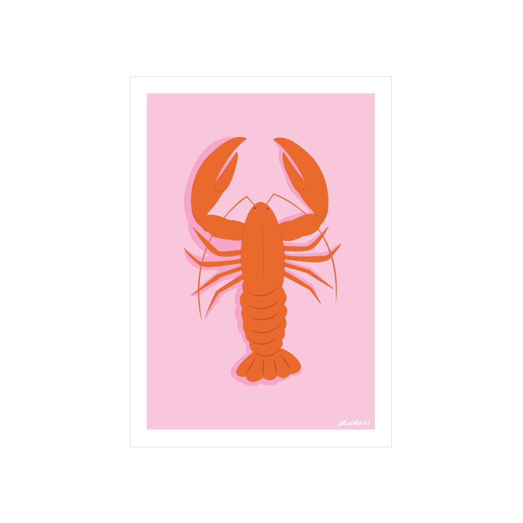Iko Iko A4 Art Print Pop Lobster