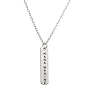 Little Taonga Necklace Te Reo Mana Wahine Silver
