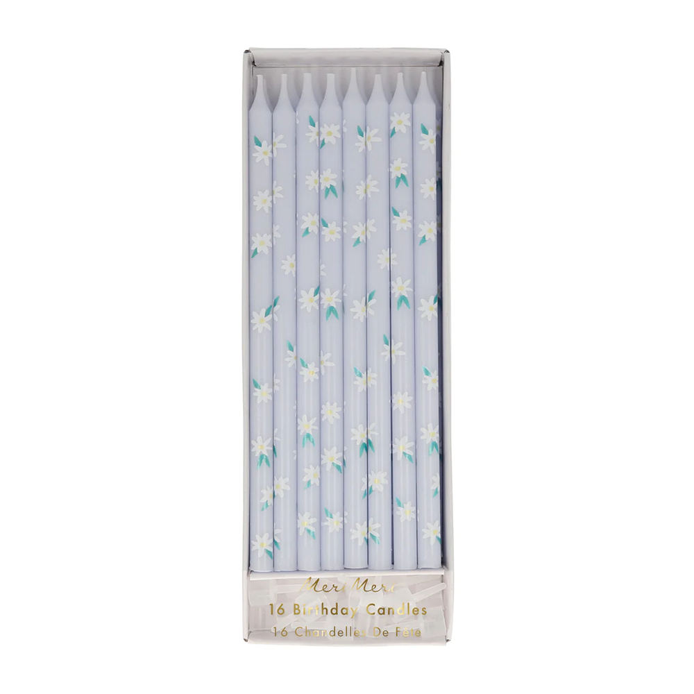 Meri Meri Tapered Daisy Birthday Candles set of 16