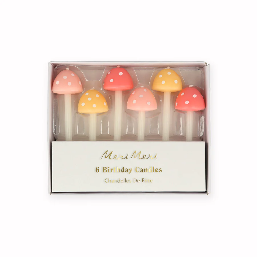Meri Meri Mushroom Birthday Candles Set of 6