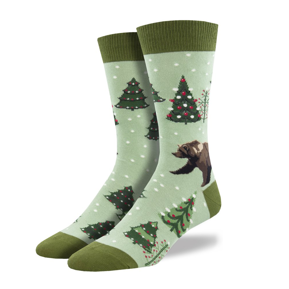 Socksmith Men's Socks Beary Christmas Green