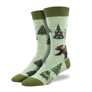 Socksmith Men's Socks Beary Christmas Green