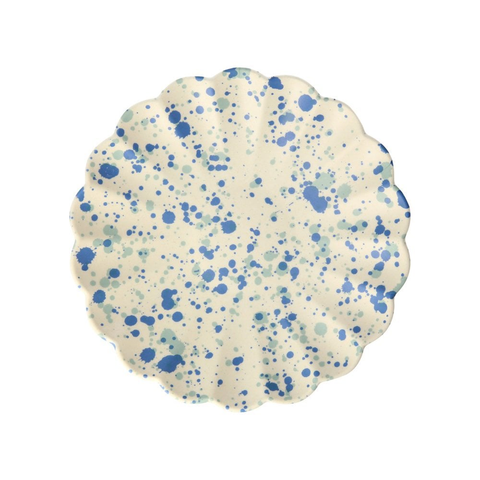 Meri Meri Speckled Bamboo Plate Blue