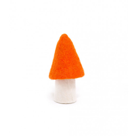 Muskhane 100% Felt Mushroom Morel Large Orange
