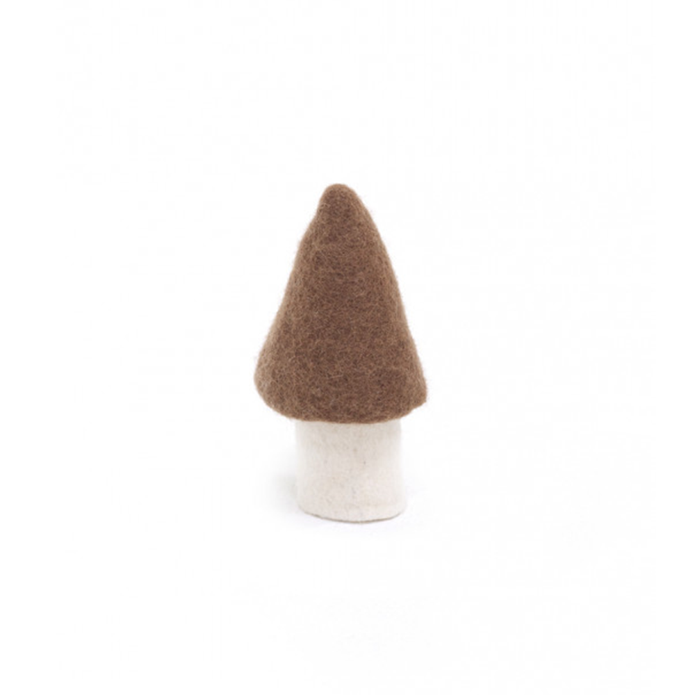 Muskhane 100% Felt Mushroom Morel Large Chestnut