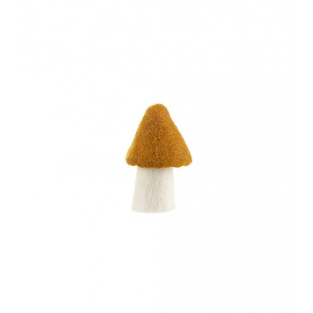 Muskhane 100% Felt Mushroom Morel Small Gold