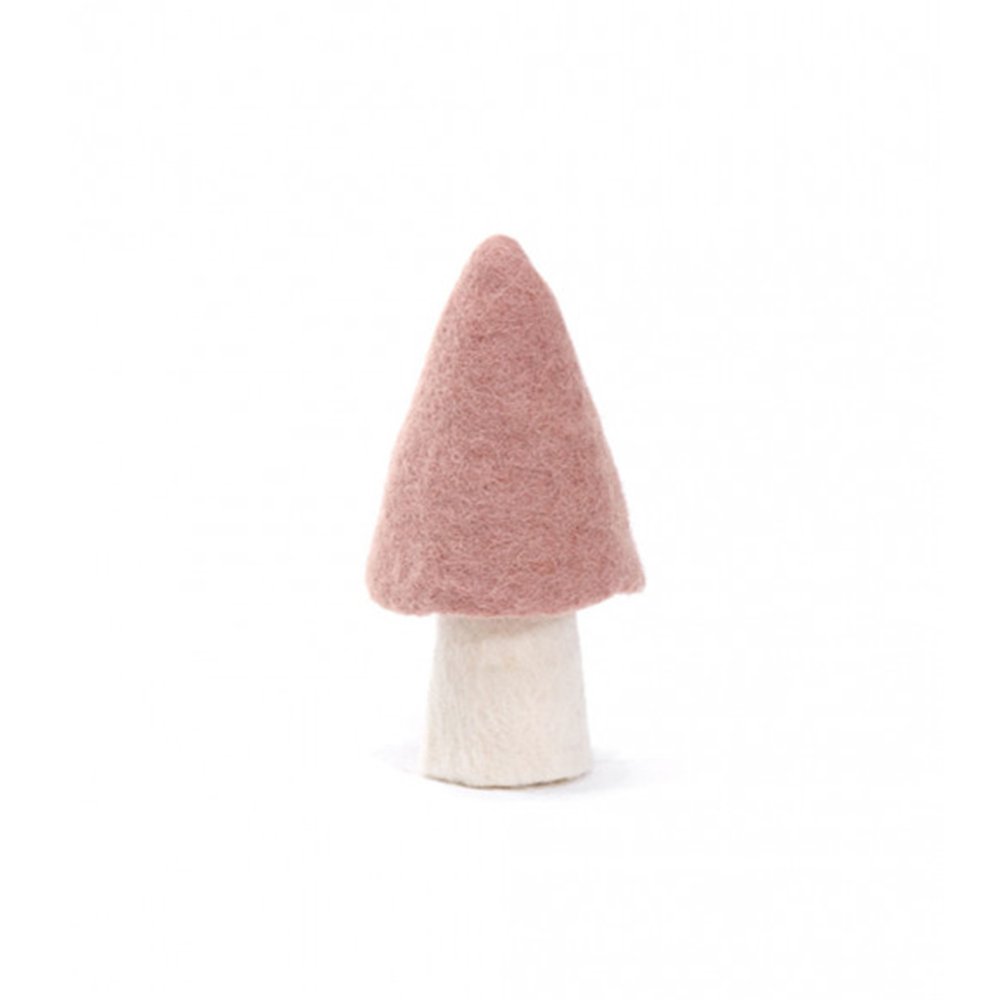 Muskhane 100% Felt Mushroom Morel Large Quartz Rose