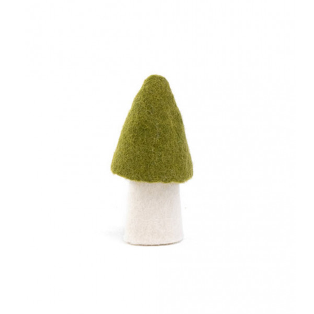 Muskhane 100% Felt Mushroom Morel Large Anise Green
