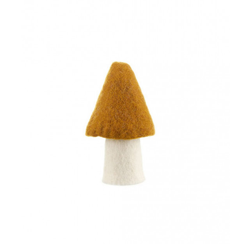 Muskhane 100% Felt Mushroom Morel Large Gold