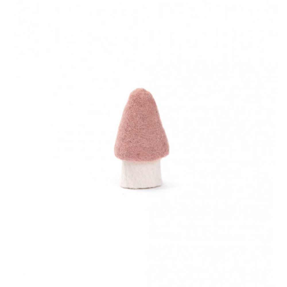 Muskhane 100% Felt Mushroom Morel Small Quartz Pink