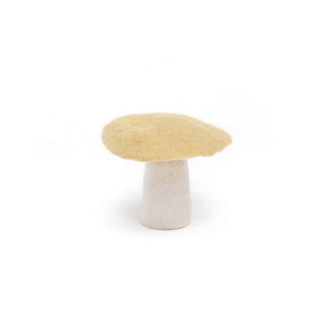 Muskhane 100% Felt Mushroom Flat Large Wheat