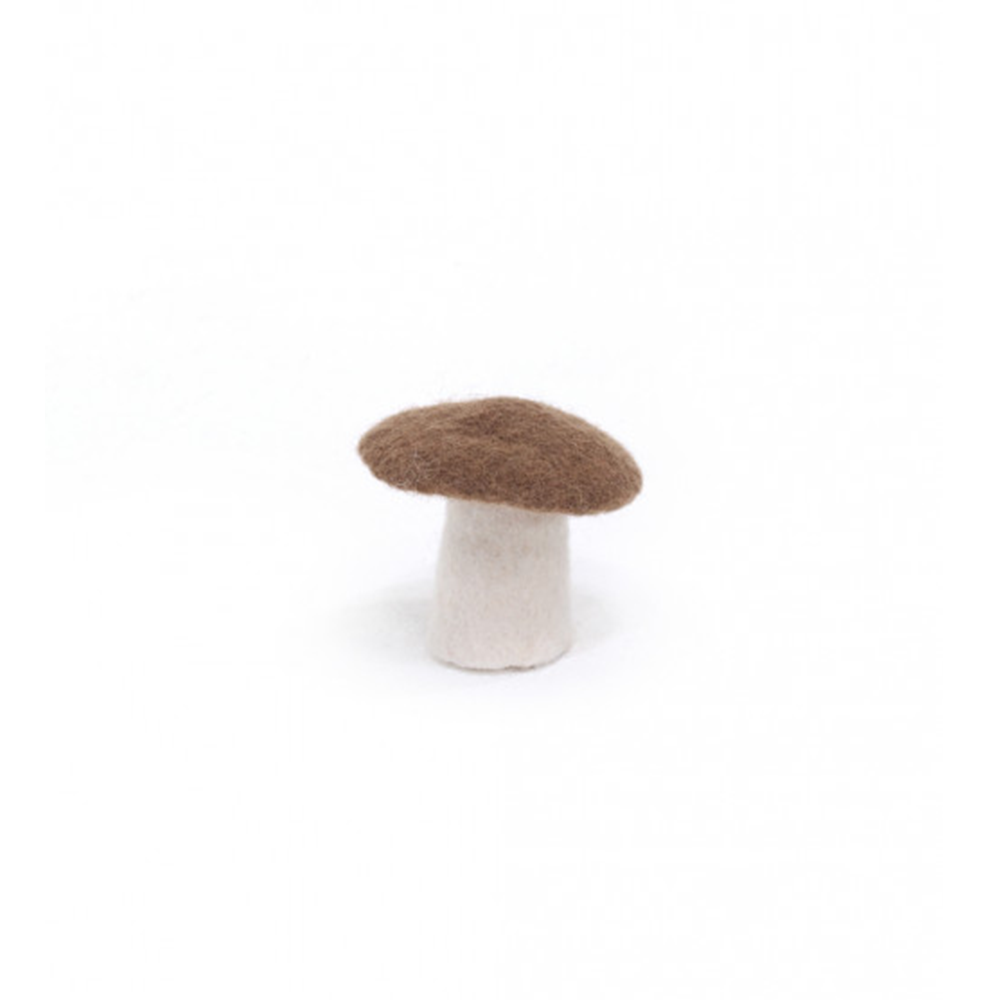Muskhane 100% Felt Mushroom Flat Small Chestnut