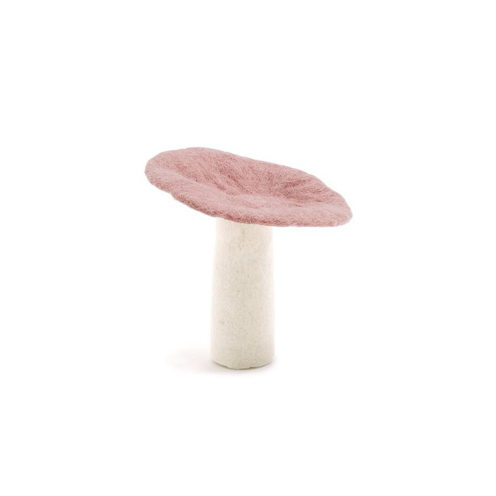 Muskhane 100% Felt Mushroom Flat Large Quartz Rose