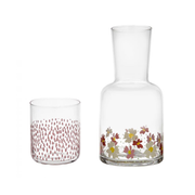 Floral Spotty Bedside Carafe and Glass 1L