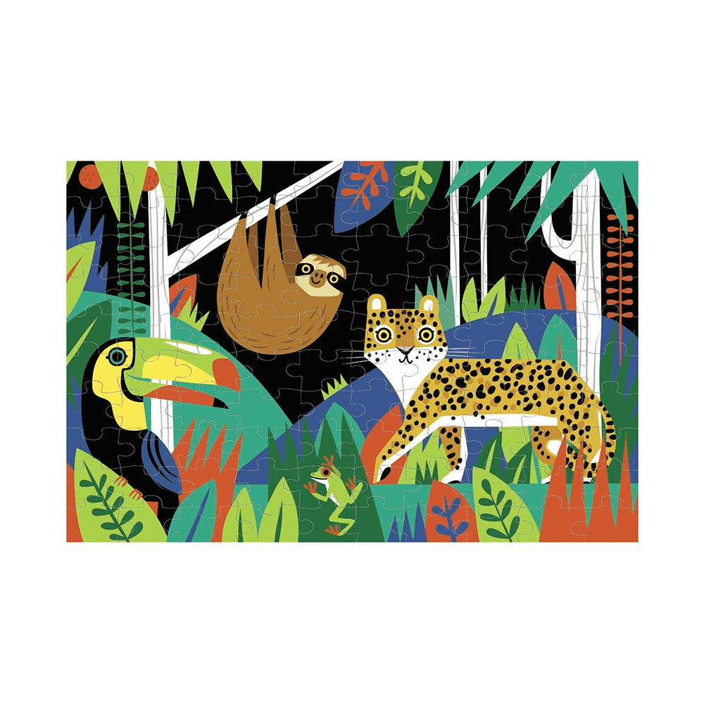 Mudpuppy Glow in the Dark 100 Piece Puzzle Rainforest