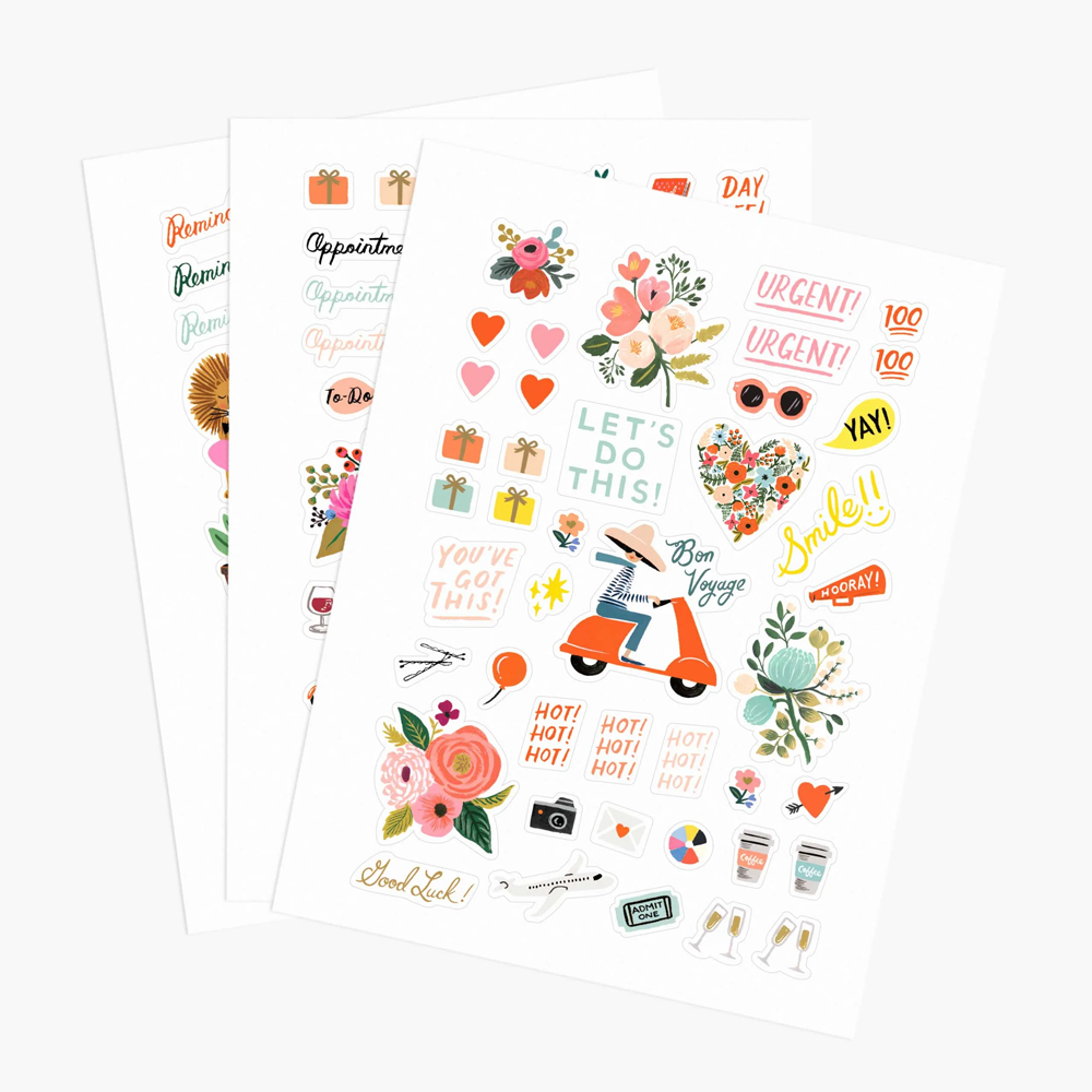 Rifle Paper Co Sticker Set Set of 3 Sheets Assorted Designs
