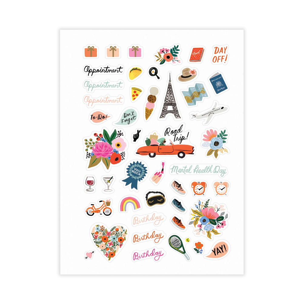 Rifle Paper Co Sticker Set Set of 3 Sheets Assorted Designs