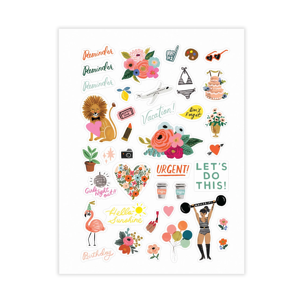 Rifle Paper Co Sticker Set Set of 3 Sheets Assorted Designs