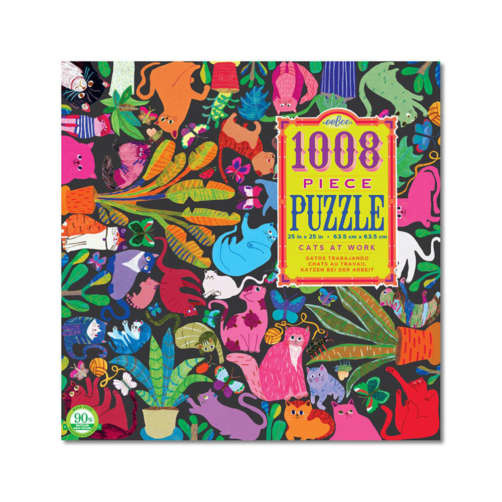 eeBoo 1008 Piece Puzzle Cats at Work