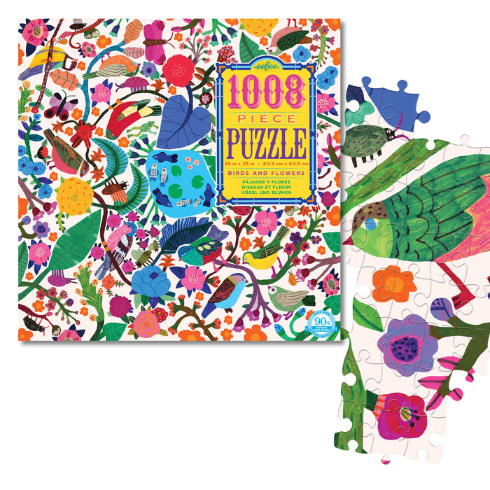 eeBoo 1008 Piece Puzzle Birds and Flowers