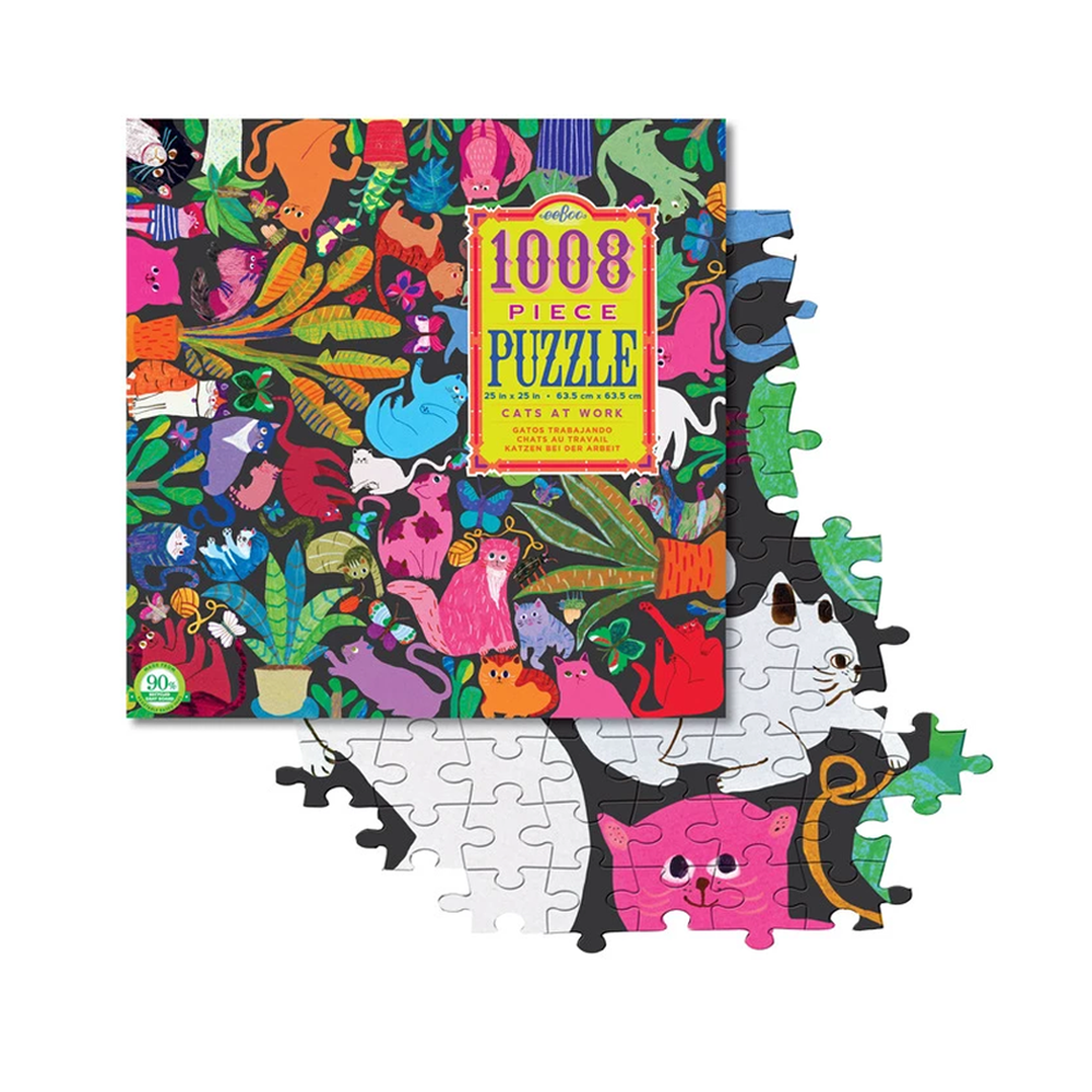 eeBoo 1008 Piece Puzzle Cats at Work