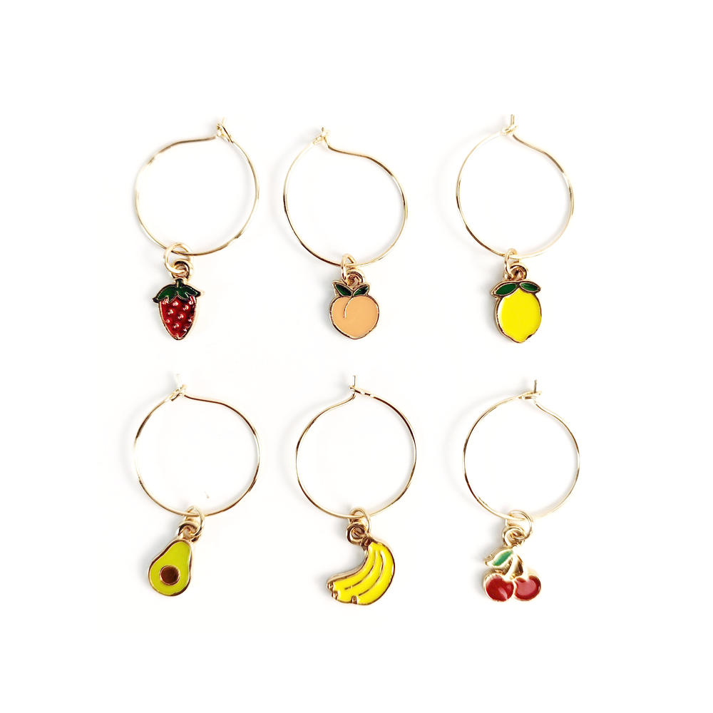 Wine Charms Pack of 6 Fruity