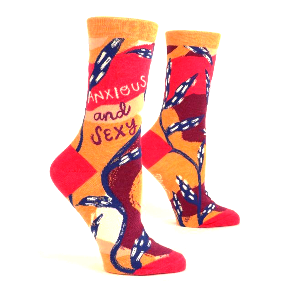 Blue Q Women's Socks Anxious and Sexy