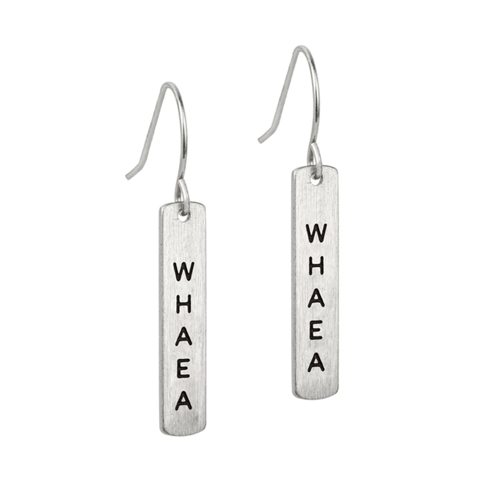 Little Taonga Earrings Te Reo Whaea Silver