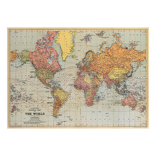 Cavallini Vintage Poster World Map